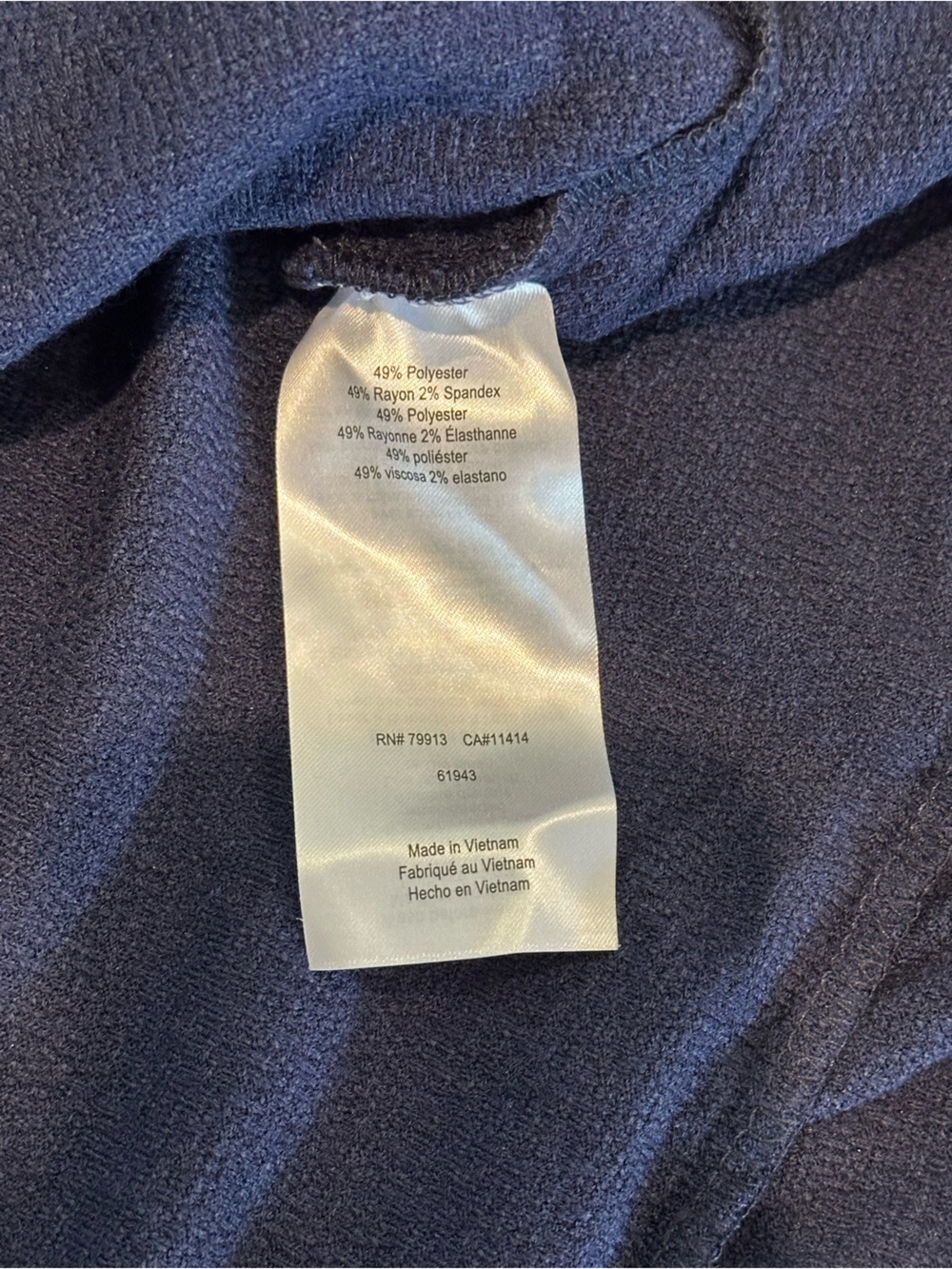 NWT! A Pea in the Pod Maternity Ruffle Navy Blue Dress Size Small - Picture 7 of 11